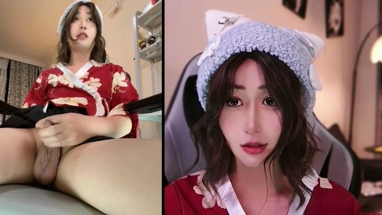 男娘伪娘CD辣辣姜不辣直播录播双视角完整呈现高清版
